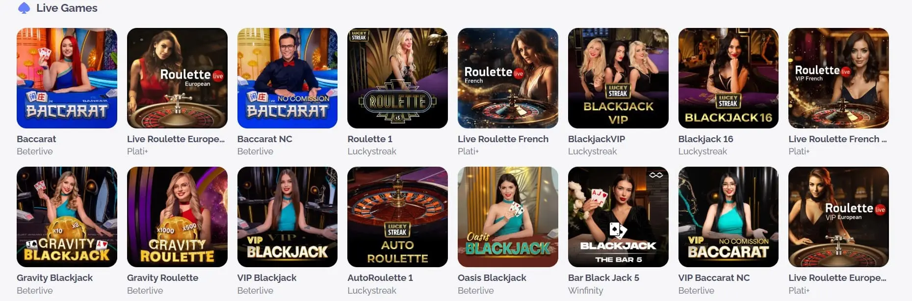 Boho casino live games.